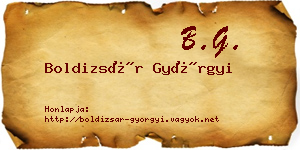 Boldizsár Györgyi névjegykártya
