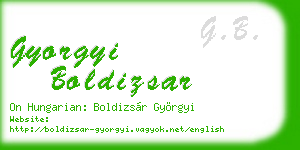 gyorgyi boldizsar business card