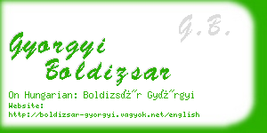 gyorgyi boldizsar business card
